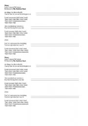 English worksheet: Song: Money - The Backbeat Band