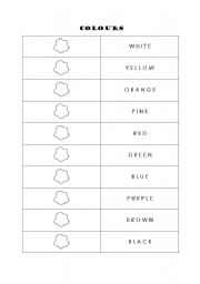 English Worksheet: Colours 