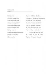 English worksheet: YES-NO QUIZ