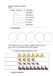 English Worksheet: Numbers up to 30