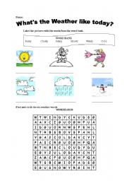 English Worksheet: Weather