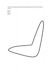 English Worksheet: Boomerang
