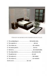 English Worksheet: Bedroom