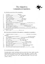 English Worksheet: Adjectives - comparative & superlative