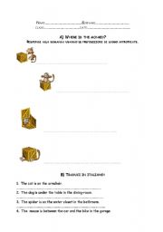 English worksheet: Prepositions