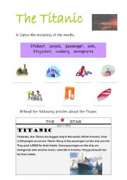 English Worksheet: The Titanic