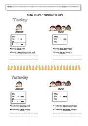 English Worksheet: singular and plural