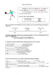 English Worksheet: Past Continuous