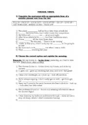 English Worksheet: phrasal verbs 