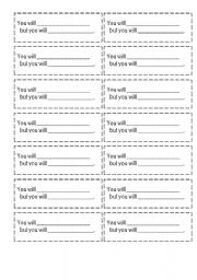 English Worksheet: Fortune Telling Slips