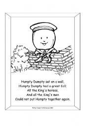 English Worksheet: Humpty Dumpty