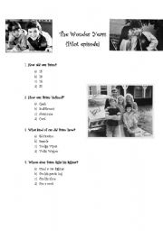 English Worksheet: The Wonder Years Quiz (pilot episode)