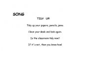 English worksheet: Tidy Up song