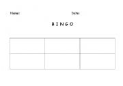 English worksheet: Bingo