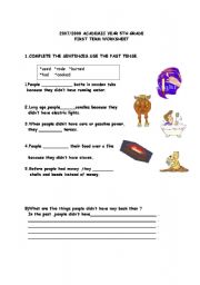 English worksheet: past tense