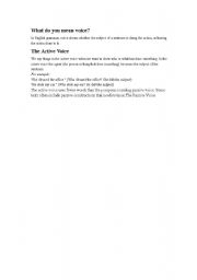 English worksheet: passive voice