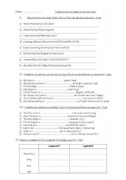 English Worksheet: comparatives and superlatives