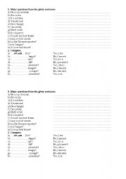 English worksheet: Questions with am, is, are for Polish students
