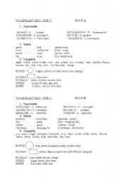 English worksheet: Vocabulary mix