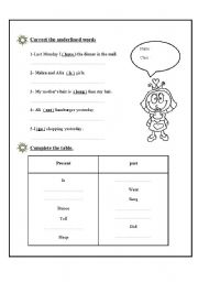 English Worksheet: correct the underline word