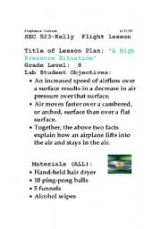 English worksheet: 8th grade science lesson on Pressure