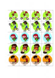 English Worksheet: Verbing cards
