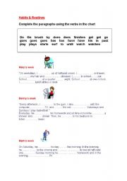 English Worksheet: Habits & Routines