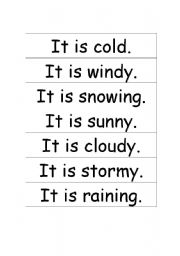 English worksheet: Weather phrases