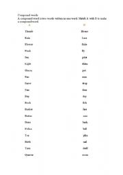 English worksheet: compoundwords