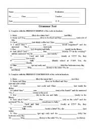 English Worksheet: English Test