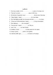 English Worksheet: grammar test