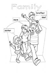 English Worksheet: Family