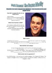 SIMPLE PAST WITH MATT DAMON