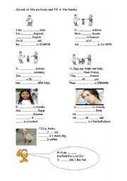 English Worksheet: subject pronouns