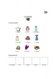 English worksheet: clothes