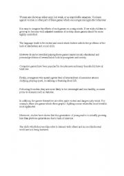 English Worksheet: Argument Essay