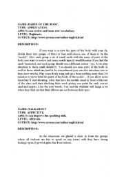 English Worksheet: Ice Breaker