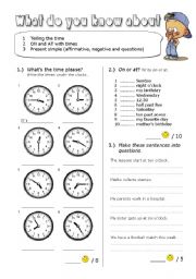 English Worksheet: Progress Check