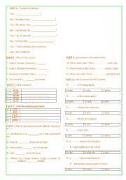 English Worksheet: General exercises for elementary students