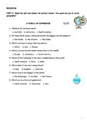 English Worksheet: superlatives comparatives