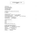 English Worksheet: Hewdway Elementary Unit 3 Test - Czech