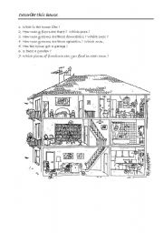 English Worksheet: HOUSE DESCRIPTION