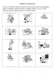 English Worksheet: TERRYS DAILY ROUTINES
