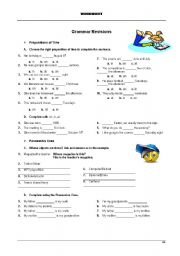 English Worksheet: Grammar revision exercises