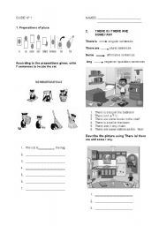 English Worksheet: Guide there is / there are
