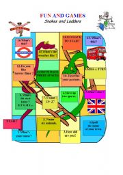 SNAKES AND LADDERS (Game Board)