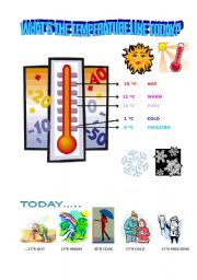 English Worksheet: WHATS THE TEMPERATURE LIKE TODAY?