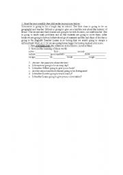 English Worksheet: future with going to