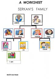 English Worksheet: family tree