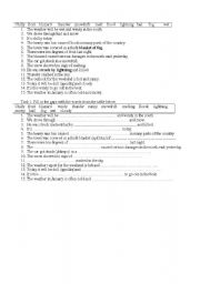 English Worksheet: weather